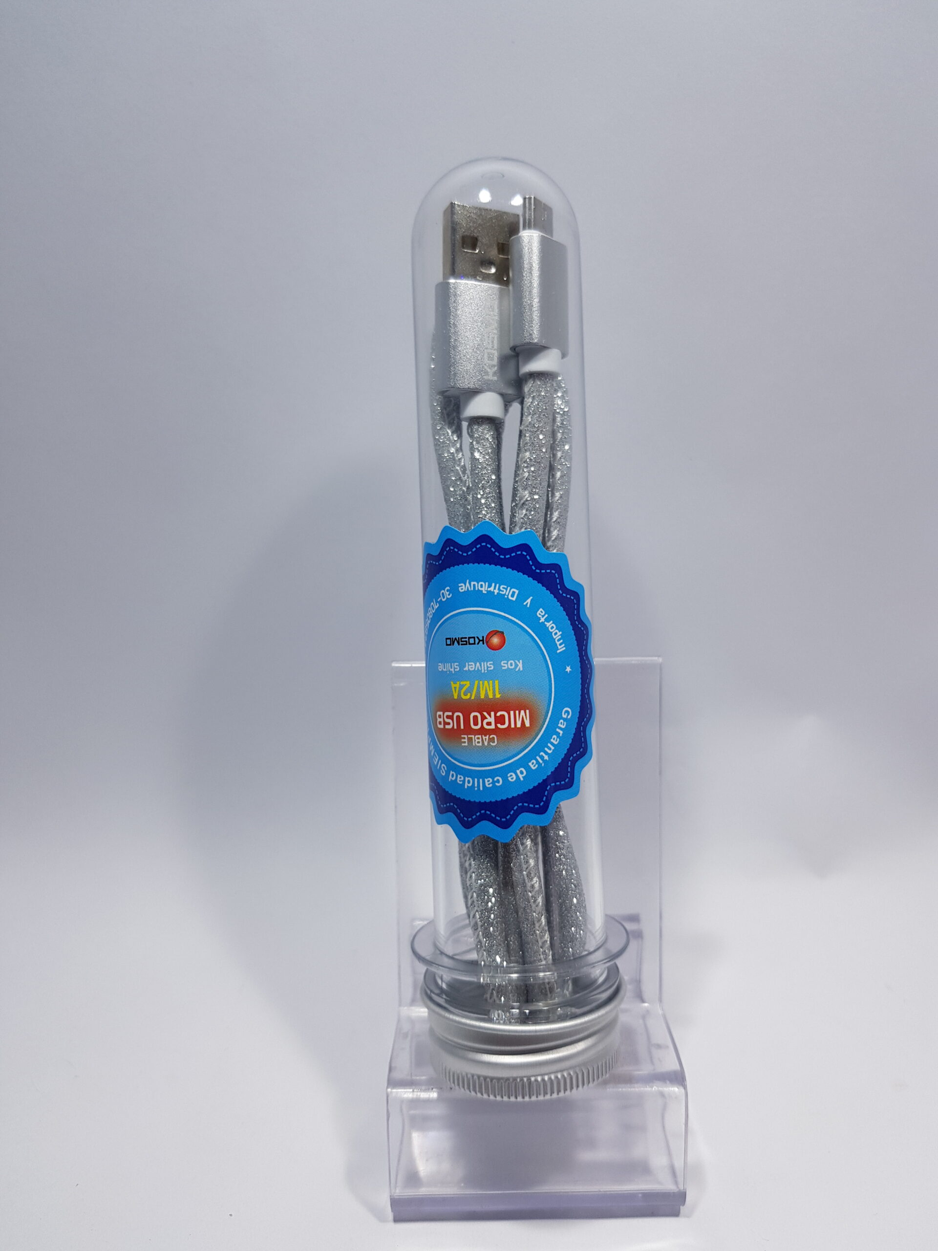 Cable Kosmo Tubo Shine Micro usb de 1 metro - Imagen 2