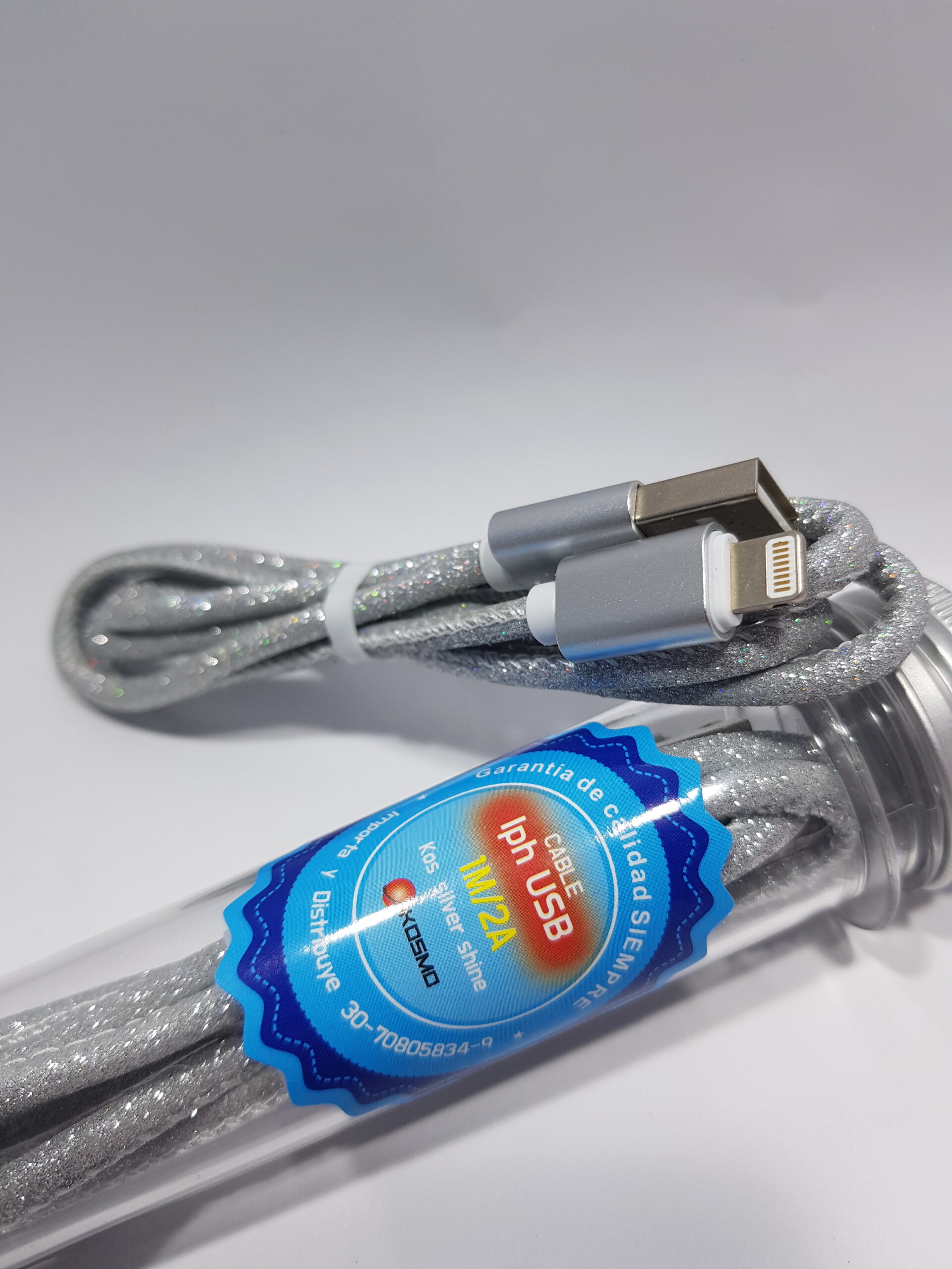 Cable Kosmo tubo Shine para Iphone de 1 metro - Imagen 6