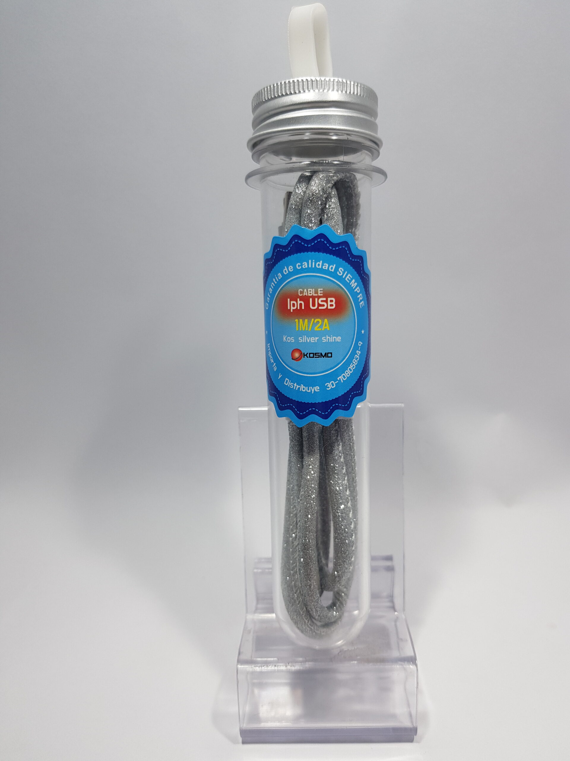 Cable Kosmo tubo Shine para Iphone de 1 metro - Imagen 4