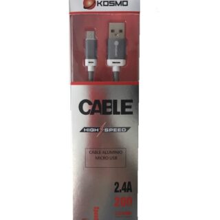 Cable metal Kosmo Micro usb 2.4A de 2 metros